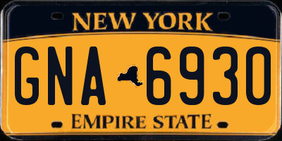 NY license plate GNA6930