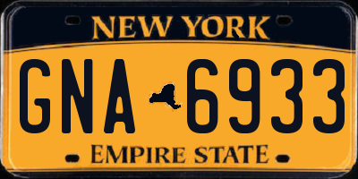 NY license plate GNA6933