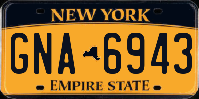 NY license plate GNA6943