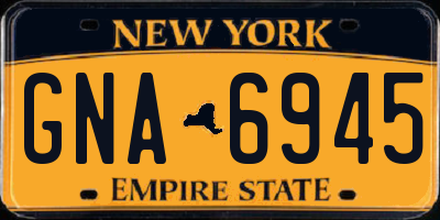 NY license plate GNA6945