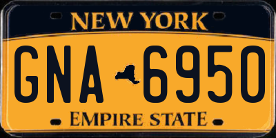 NY license plate GNA6950