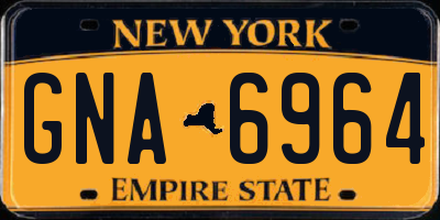 NY license plate GNA6964