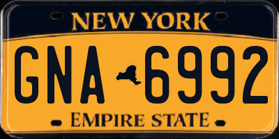NY license plate GNA6992
