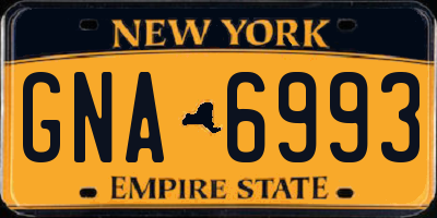 NY license plate GNA6993