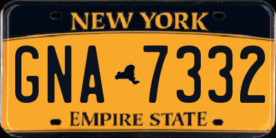 NY license plate GNA7332