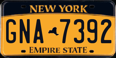 NY license plate GNA7392