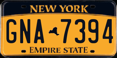 NY license plate GNA7394