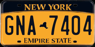 NY license plate GNA7404