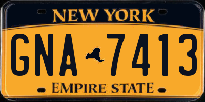NY license plate GNA7413