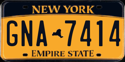 NY license plate GNA7414