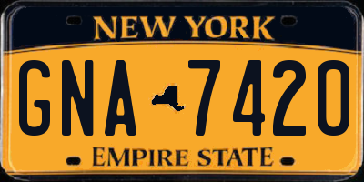 NY license plate GNA7420