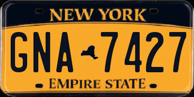 NY license plate GNA7427