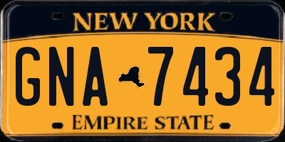 NY license plate GNA7434