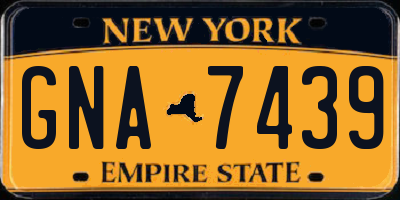 NY license plate GNA7439