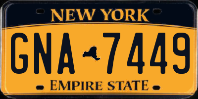 NY license plate GNA7449