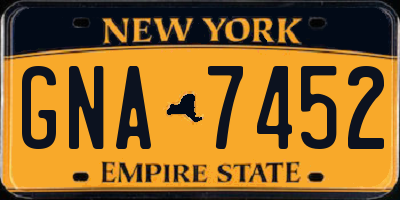 NY license plate GNA7452