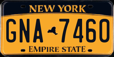 NY license plate GNA7460