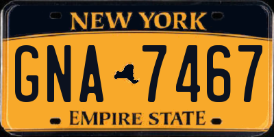 NY license plate GNA7467