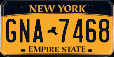 NY license plate GNA7468