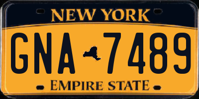 NY license plate GNA7489