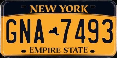 NY license plate GNA7493