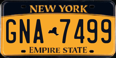 NY license plate GNA7499