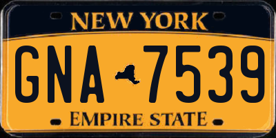NY license plate GNA7539