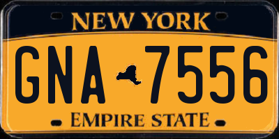 NY license plate GNA7556