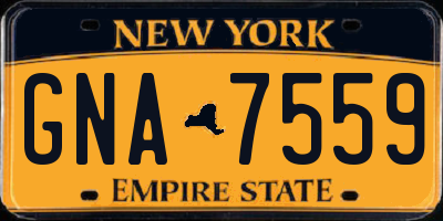 NY license plate GNA7559