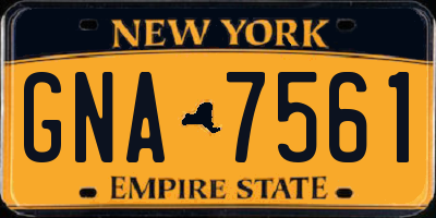 NY license plate GNA7561