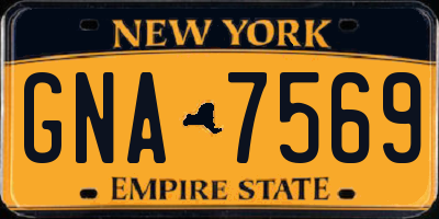 NY license plate GNA7569