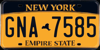NY license plate GNA7585