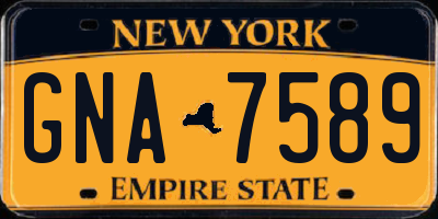 NY license plate GNA7589