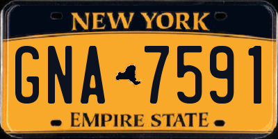 NY license plate GNA7591