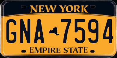 NY license plate GNA7594