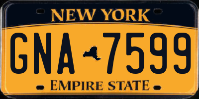 NY license plate GNA7599