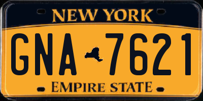 NY license plate GNA7621
