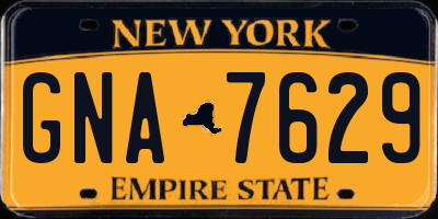 NY license plate GNA7629