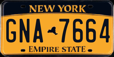 NY license plate GNA7664