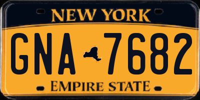 NY license plate GNA7682