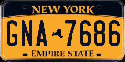 NY license plate GNA7686