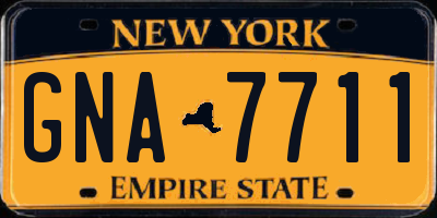 NY license plate GNA7711