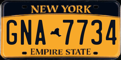 NY license plate GNA7734