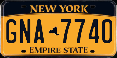 NY license plate GNA7740