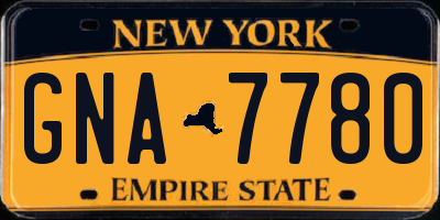 NY license plate GNA7780