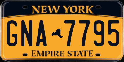 NY license plate GNA7795