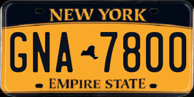 NY license plate GNA7800