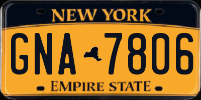 NY license plate GNA7806
