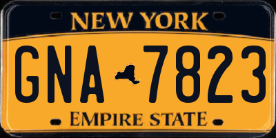 NY license plate GNA7823