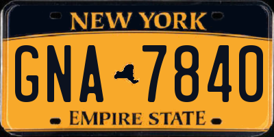 NY license plate GNA7840